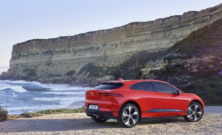 2019 Jaguar I-PACE (Color: Photon Red) Rear Three-Quarter Wallpapers 450x275 (93)
