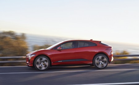 2019 Jaguar I-PACE (Color: Photon Red) Side Wallpapers 450x275 (87)