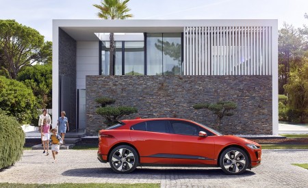 2019 Jaguar I-PACE (Color: Photon Red) Side Wallpapers 450x275 (95)