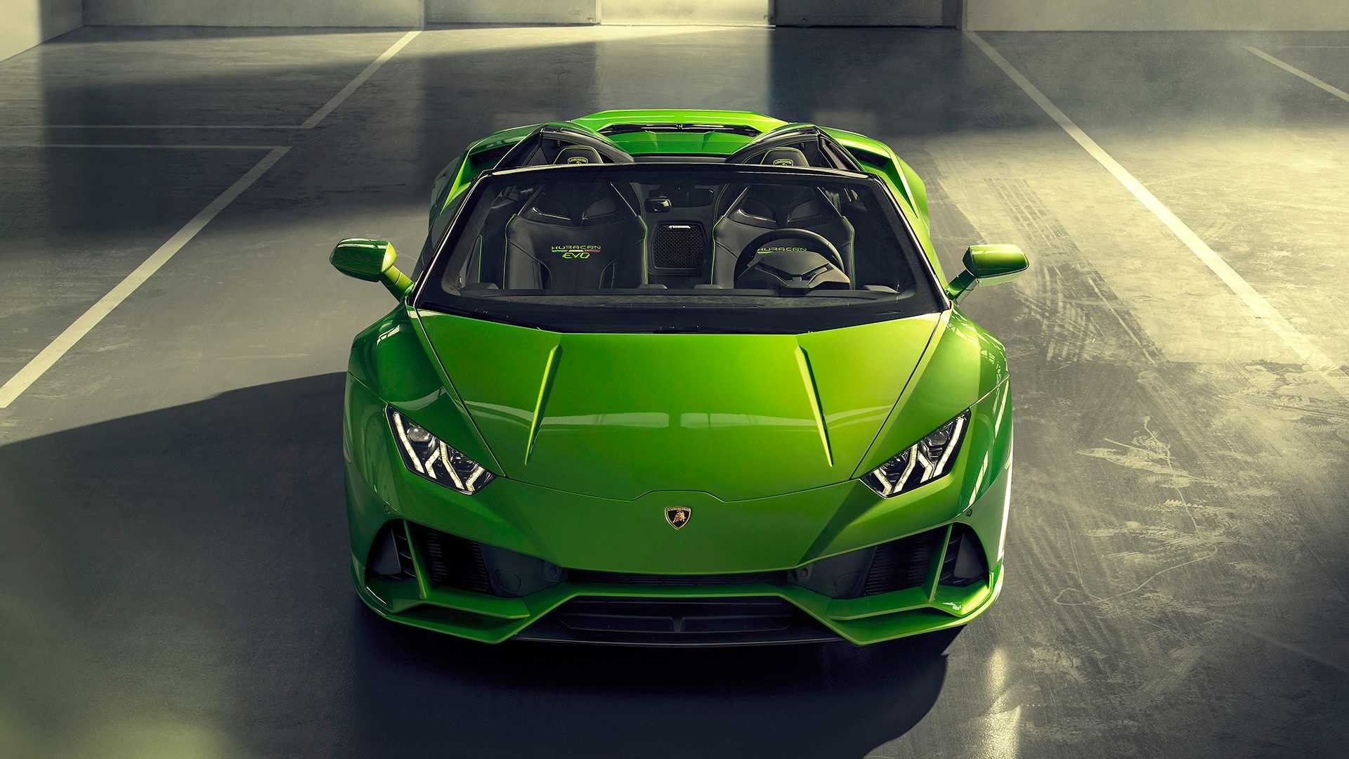 2019 Lamborghini Huracán EVO Spyder Front Wallpapers (12)