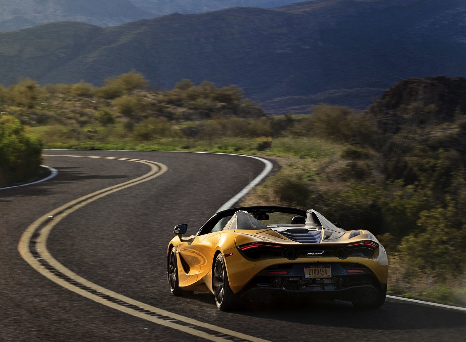 2019 McLaren 720S Spider (Color: Aztec Gold) Rear Three-Quarter Wallpapers #29 of 67
