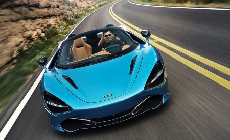 2019 McLaren 720S Spider (Color: Belize Blue) Front Wallpapers 450x275 (2)