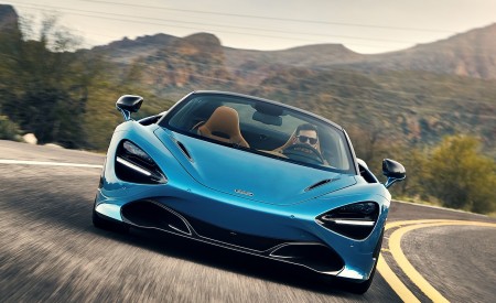 2019 McLaren 720S Spider (Color: Belize Blue) Front Wallpapers 450x275 (3)