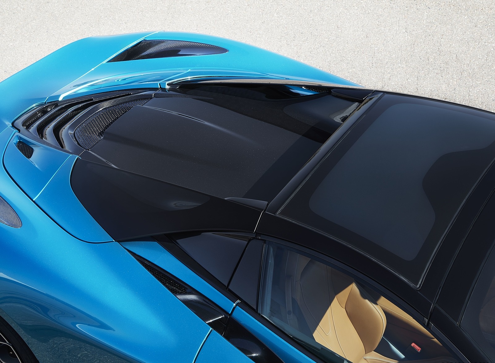 2019 McLaren 720S Spider (Color: Belize Blue) Roof Wallpapers #12 of 67