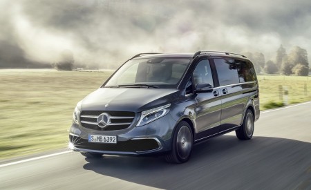 2019 Mercedes-Benz V-Class EXCLUSIVE Line (Color: Selenit Grey Metallic) Front Three-Quarter Wallpapers 450x275 (8)