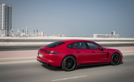 2019 Porsche Panamera GTS (Color: Carmine Red) Rear Three-Quarter Wallpapers 450x275 (62)