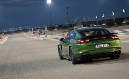 2019 Porsche Panamera GTS (Color: Mamba Green Metallic) Rear Three-Quarter Wallpapers 450x275 (23)