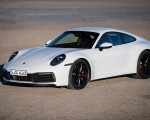 2020 Porsche 911 4S (Color: Carrara White Metallic) Front Three-Quarter Wallpapers 150x120