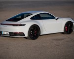 2020 Porsche 911 4S (Color: Carrara White Metallic) Rear Three-Quarter Wallpapers 150x120