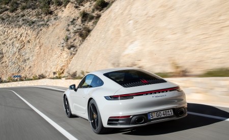 2020 Porsche 911 S (Color: Crayon) Rear Three-Quarter Wallpapers 450x275 (177)