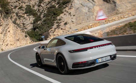 2020 Porsche 911 S (Color: Crayon) Rear Three-Quarter Wallpapers 450x275 (169)