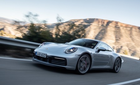2020 Porsche 911 S (Color: Dolomite Silver Metallic) Front Three-Quarter Wallpapers 450x275 (144)