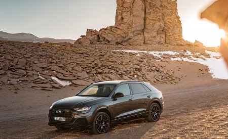2019 Audi Q8 (Color: Daytona Grey) Front Three-Quarter Wallpapers 450x275 (173)
