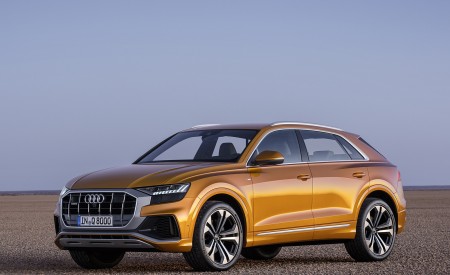 2019 Audi Q8 (Color: Dragon Orange) Front Three-Quarter Wallpapers 450x275 (144)