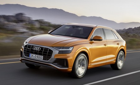 2019 Audi Q8 (Color: Dragon Orange) Front Three-Quarter Wallpapers 450x275 (118)