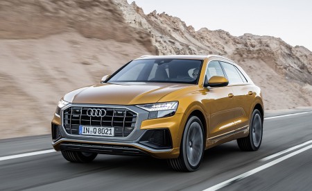 2019 Audi Q8 (Color: Dragon Orange) Front Three-Quarter Wallpapers 450x275 (114)