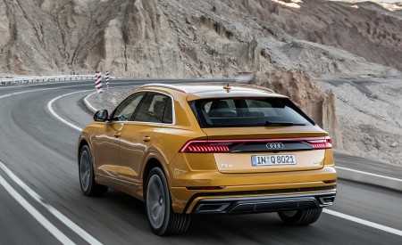 2019 Audi Q8 (Color: Dragon Orange) Rear Three-Quarter Wallpapers 450x275 (116)