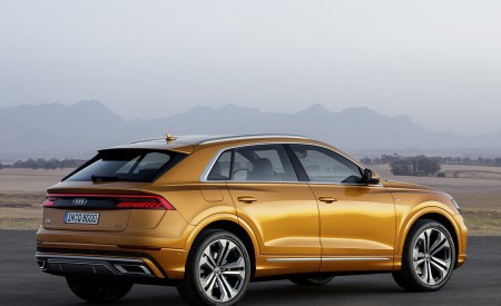 2019 Audi Q8 (Color: Dragon Orange) Rear Three-Quarter Wallpapers 450x275 (149)