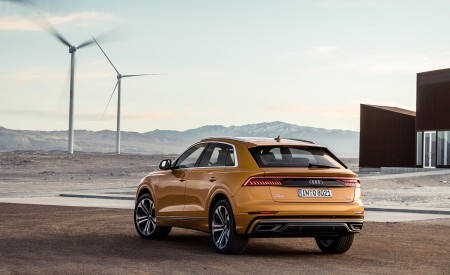 2019 Audi Q8 (Color: Dragon Orange) Rear Three-Quarter Wallpapers 450x275 (141)