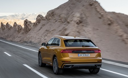 2019 Audi Q8 (Color: Dragon Orange) Rear Three-Quarter Wallpapers 450x275 (117)