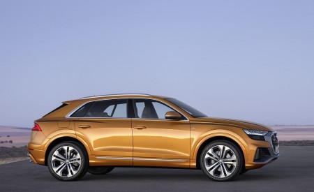 2019 Audi Q8 (Color: Dragon Orange) Side Wallpapers 450x275 (158)