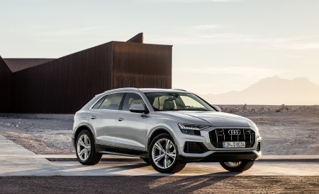 2019 Audi Q8 (Color: Floret Silver) Front Three-Quarter Wallpapers 450x275 (231)