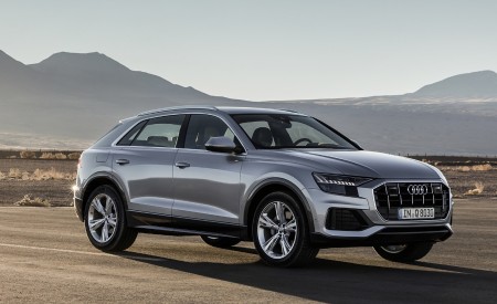 2019 Audi Q8 (Color: Floret Silver) Front Three-Quarter Wallpapers 450x275 (232)