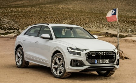 2019 Audi Q8 (Color: Glacier White) Front Three-Quarter Wallpapers 450x275 (214)