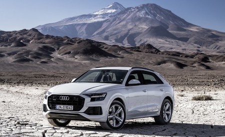 2019 Audi Q8 (Color: Glacier White) Front Three-Quarter Wallpapers 450x275 (192)