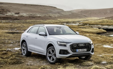 2019 Audi Q8 (Color: Glacier White) Front Three-Quarter Wallpapers 450x275 (215)