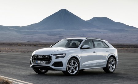 2019 Audi Q8 (Color: Glacier White) Front Three-Quarter Wallpapers 450x275 (195)
