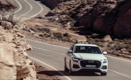 2019 Audi Q8 (Color: Glacier White) Front Wallpapers 450x275 (208)