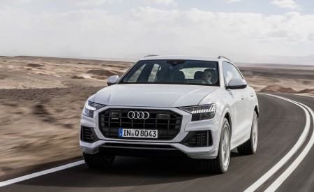 2019 Audi Q8 (Color: Glacier White) Front Wallpapers 450x275 (209)