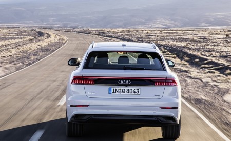2019 Audi Q8 (Color: Glacier White) Rear Wallpapers 450x275 (211)
