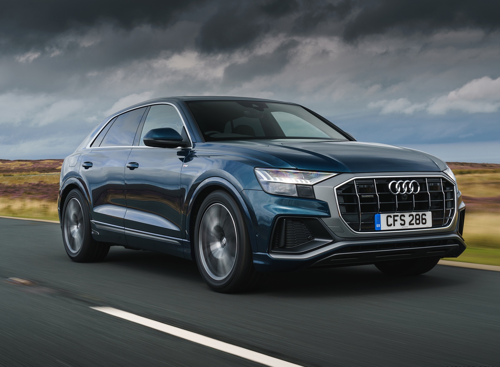 2019 Audi Q8 S Line 50 TDI Quattro (UK-Spec) Front Three-Quarter Wallpapers (1)