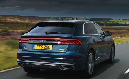 2019 Audi Q8 S Line 50 TDI Quattro (UK-Spec) Rear Three-Quarter Wallpapers 450x275 (5)