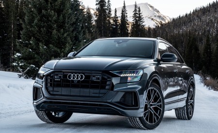 2019 Audi Q8 (US-Spec) in Snow Front Three-Quarter Wallpapers 450x275 (80)