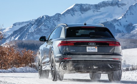 2019 Audi Q8 (US-Spec) in Snow Rear Wallpapers 450x275 (84)