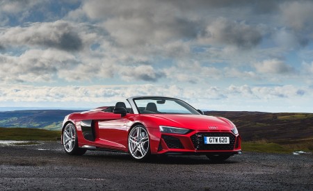 2019 Audi R8 V10 Spyder Performance quattro (UK-Spec) Front Three-Quarter Wallpapers 450x275 (41)
