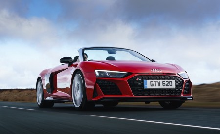 2019 Audi R8 V10 Spyder Performance quattro (UK-Spec) Front Three-Quarter Wallpapers 450x275 (15)