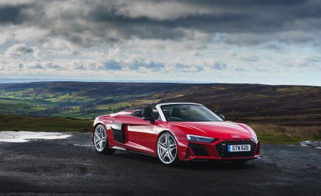 2019 Audi R8 V10 Spyder Performance quattro (UK-Spec) Front Three-Quarter Wallpapers 450x275 (42)