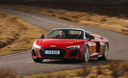 2019 Audi R8 V10 Spyder Performance quattro (UK-Spec) Front Three-Quarter Wallpapers 450x275 (30)