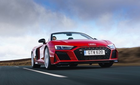 2019 Audi R8 V10 Spyder Performance quattro (UK-Spec) Front Three-Quarter Wallpapers 450x275 (13)