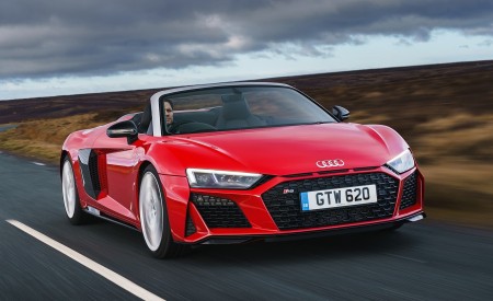 2019 Audi R8 V10 Spyder Performance quattro (UK-Spec) Front Three-Quarter Wallpapers 450x275 (5)
