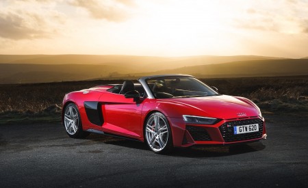 2019 Audi R8 V10 Spyder Performance quattro (UK-Spec) Front Three-Quarter Wallpapers 450x275 (43)