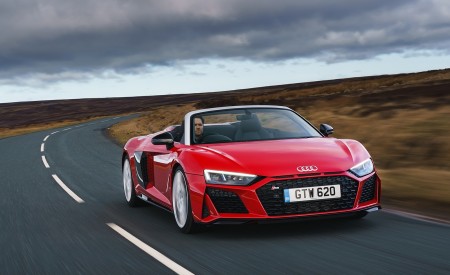 2019 Audi R8 V10 Spyder Performance quattro (UK-Spec) Front Three-Quarter Wallpapers 450x275 (6)