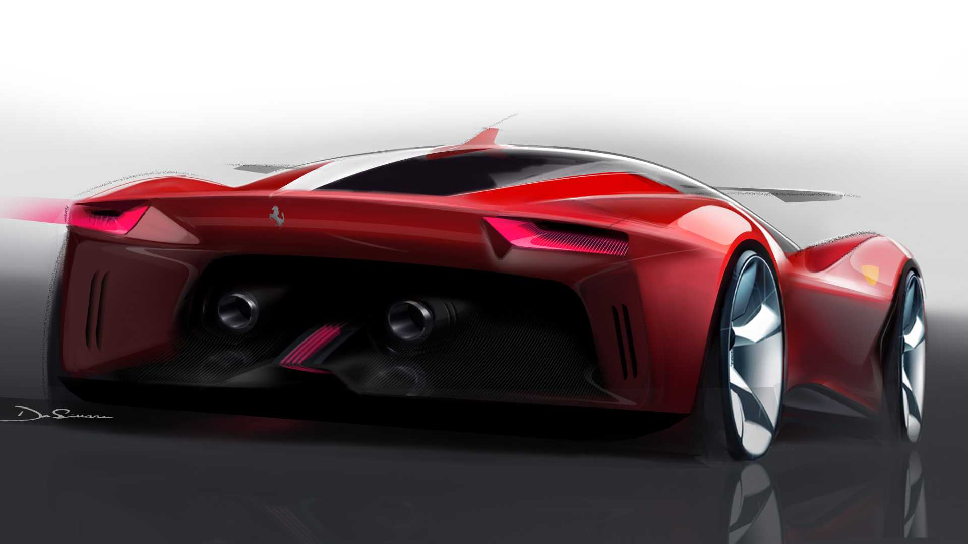 2019 Ferrari P80/C Design Sketch Wallpapers (12)