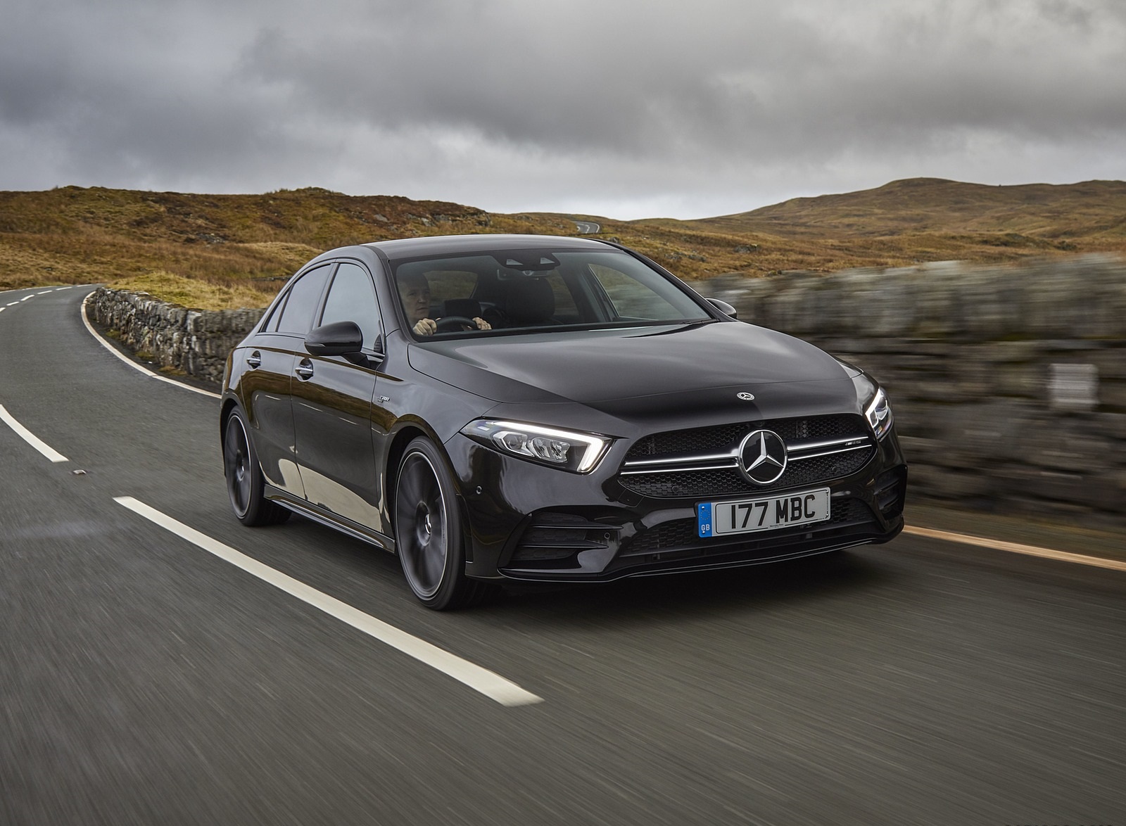 2020 Mercedes-AMG A 35 Sedan (UK-Spec) Front Three-Quarter Wallpapers (1)