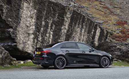 2020 Mercedes-AMG A 35 Sedan (UK-Spec) Rear Three-Quarter Wallpapers 450x275 (27)