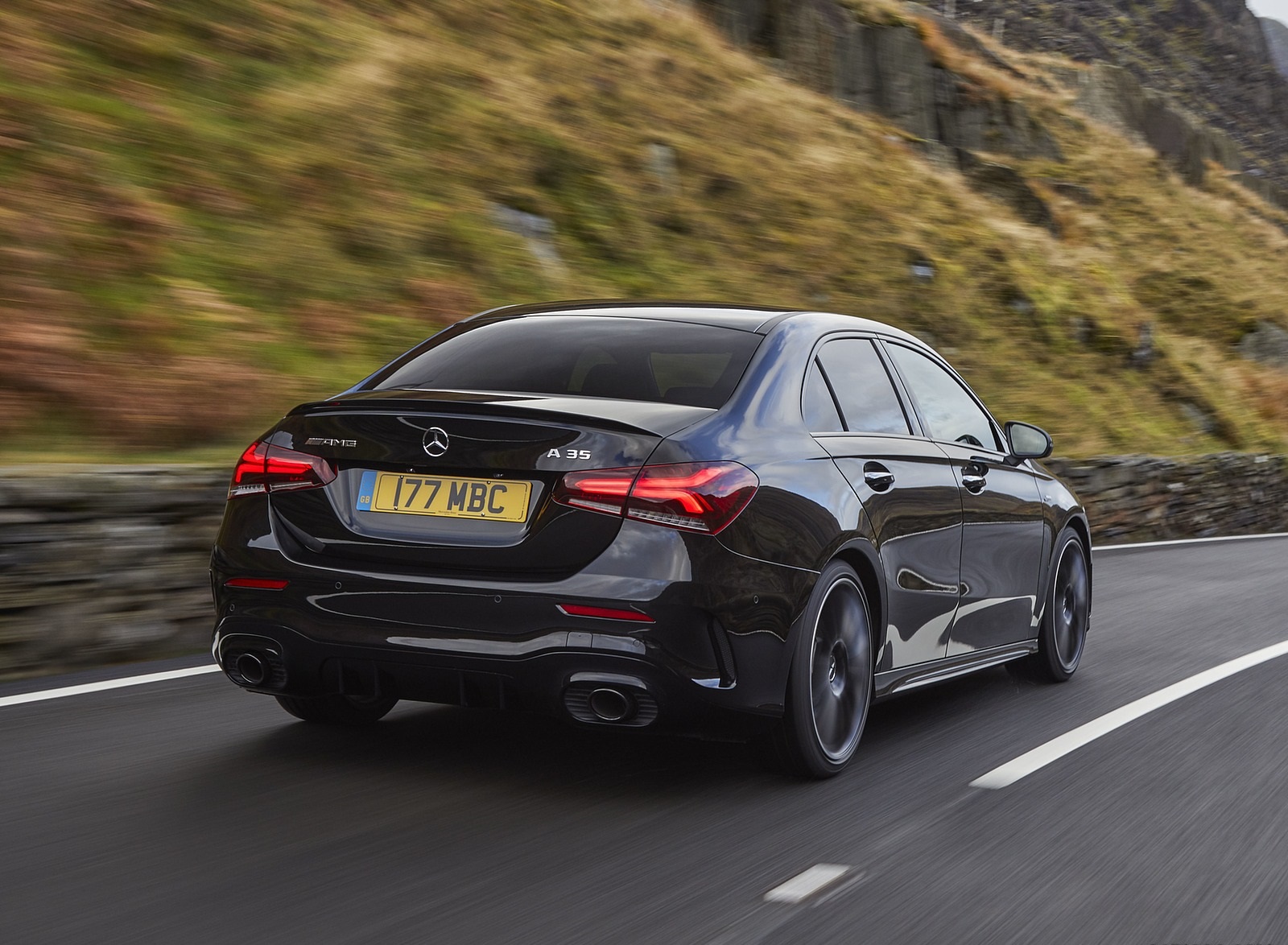 2020 Mercedes-AMG A 35 Sedan (UK-Spec) Rear Three-Quarter Wallpapers (8)